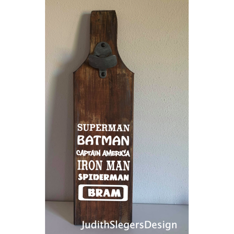 vaderdag bierfles superman